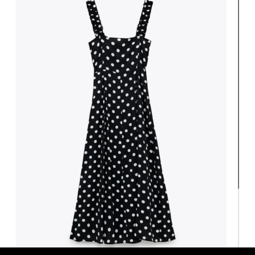 Zara polka dot midi dress
